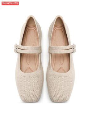 Womens Woven Ballet Flats Foldable Mary Jane Slip On Shoes Casual Lightweight